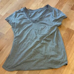 Alfani Charcoal V-Neck Short Sleeve Tee
